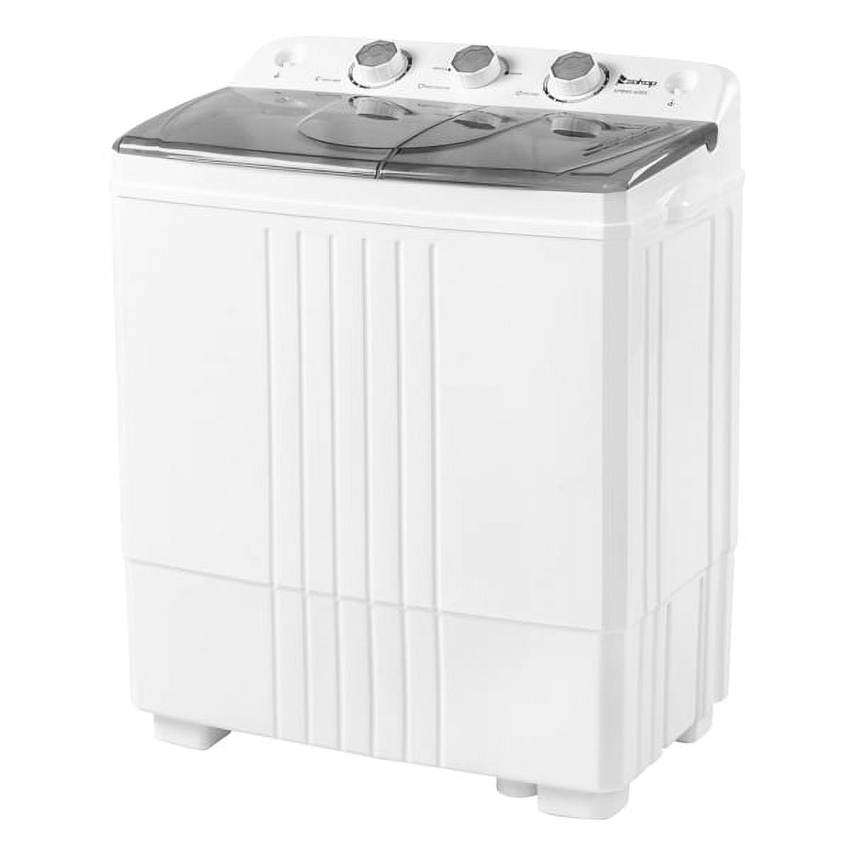 Semi-automatic Twin Tub Washing Machine, 20Lbs, White & Grey A43972