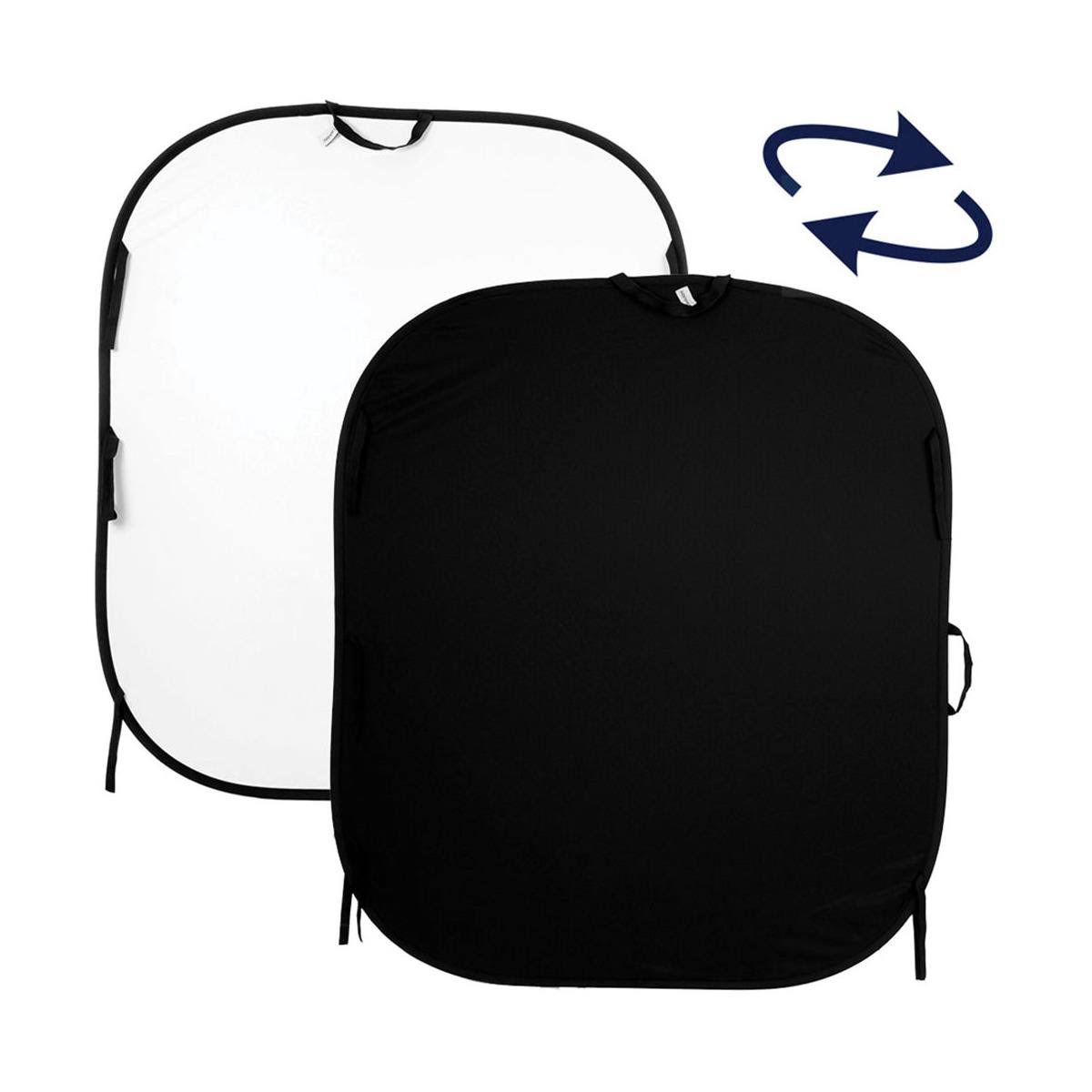Collapsible Reversible Background 5 x 6' Black/White X9629