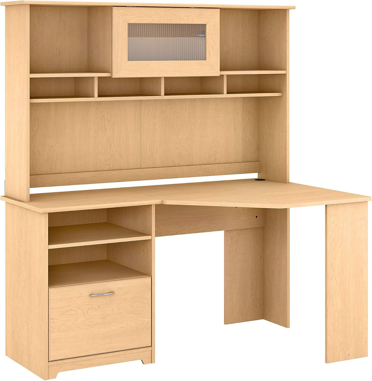 White Corner Desk with Hutch Q7330