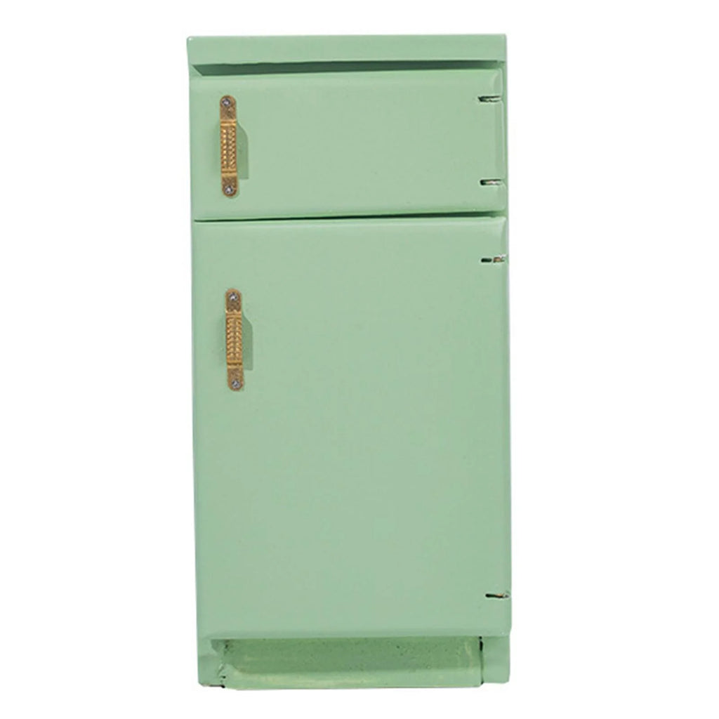 Light Green 1:12 Scale Birch Wood Dollhouse Fridge Furniture Set C820761