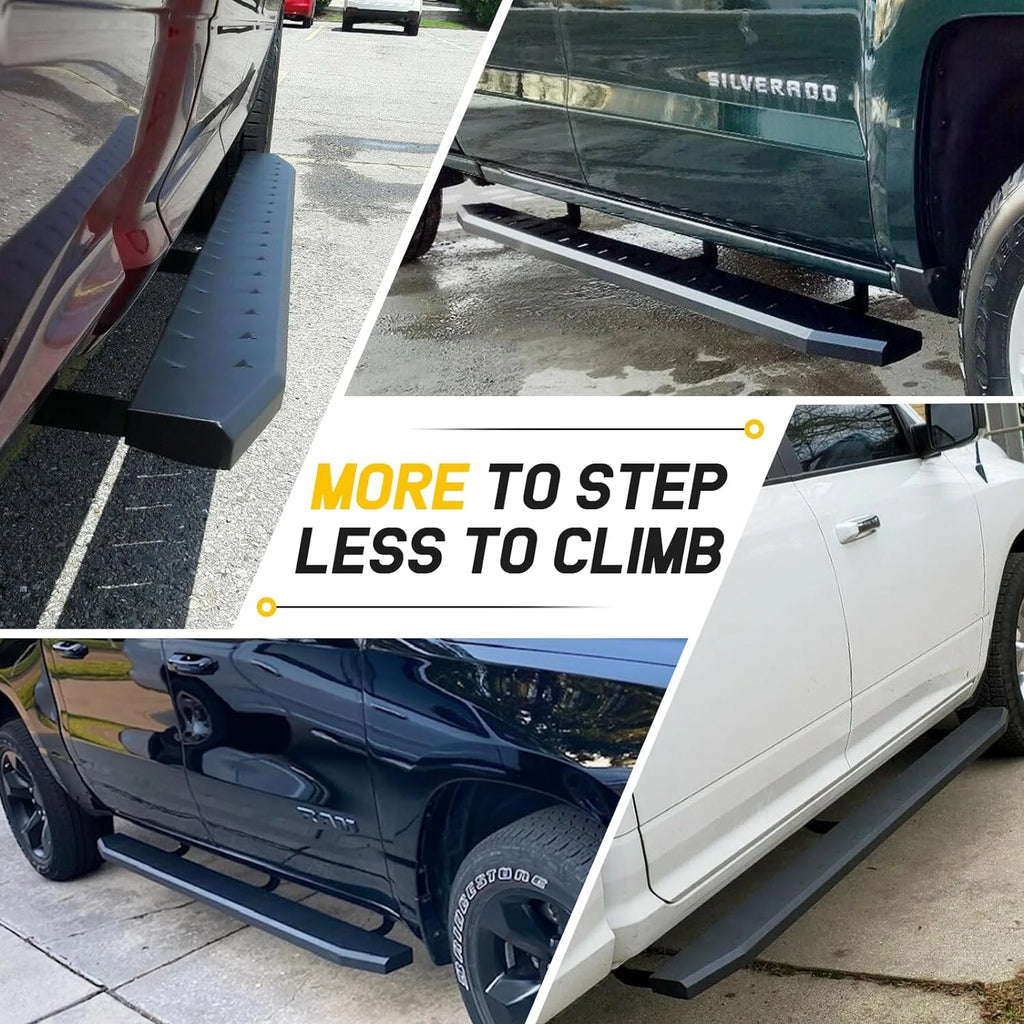 6 Inch Black Running Boards Side Step Nerf Bar L434