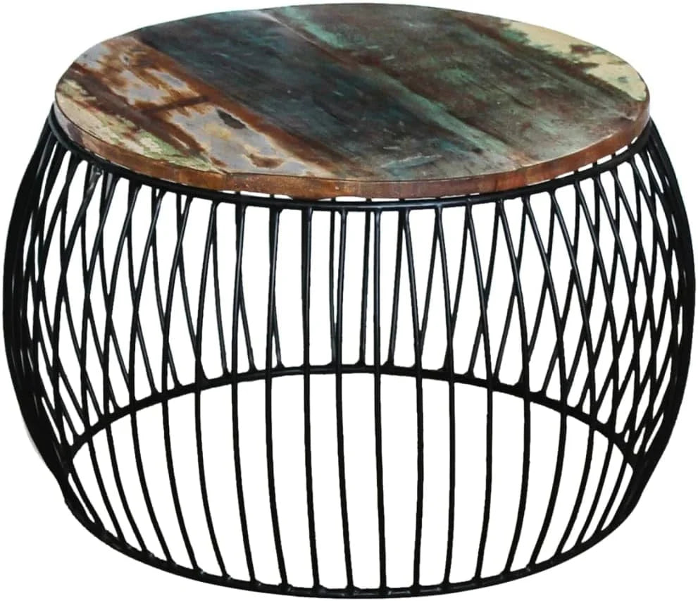 Round Wood Coffee Table with Curved Frame S320738