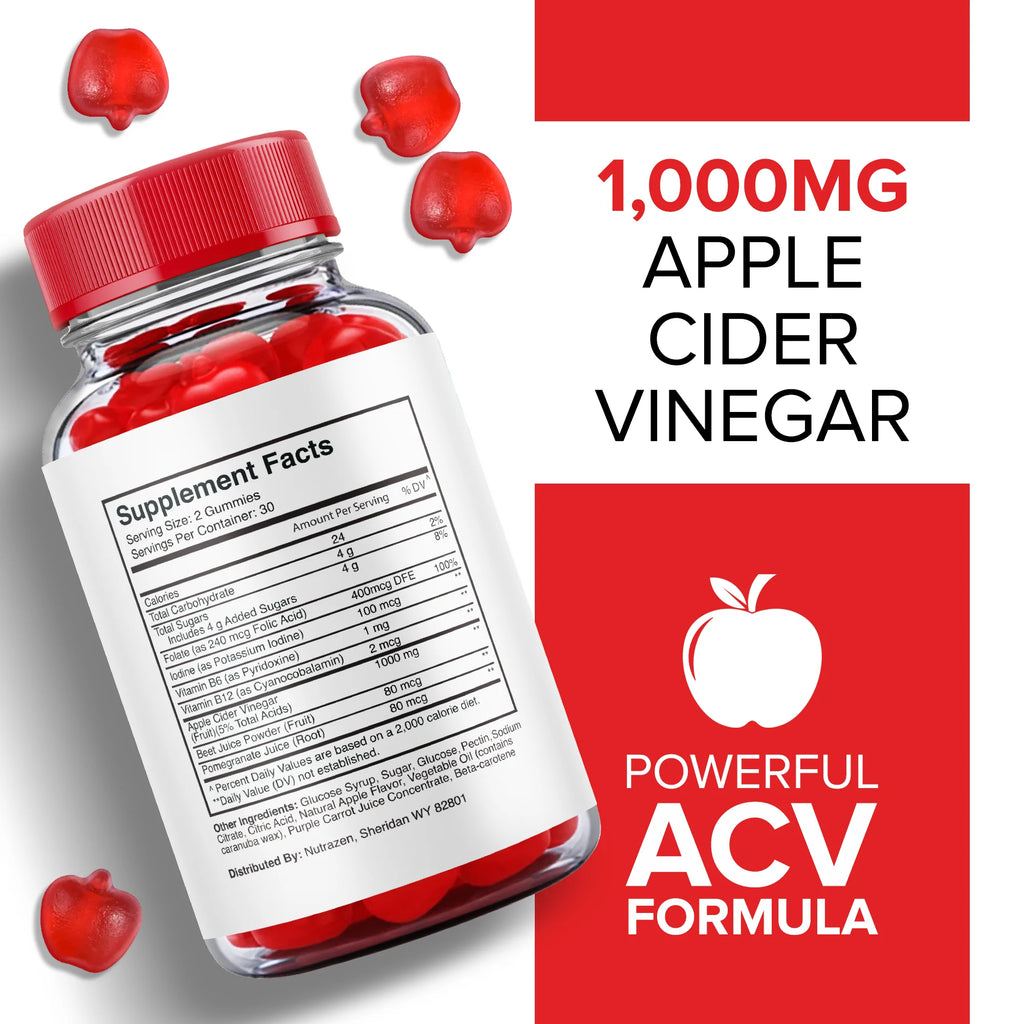 Apple Cider Vinegar Dietary Supplement 60 Gummies P529