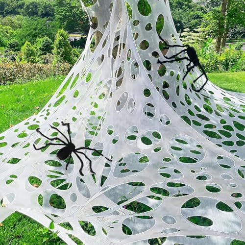 Halloween Mask and Giant Spider Web N210
