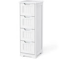 White 4 Drawer Bathroom Floor Cabinet T670