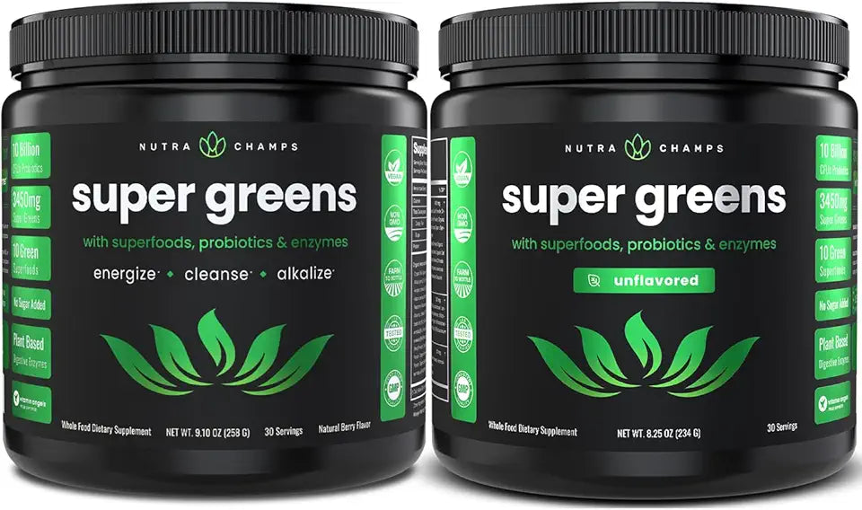 Super Greens Berry & Unflavored Bundle 2 Month Supply L6947