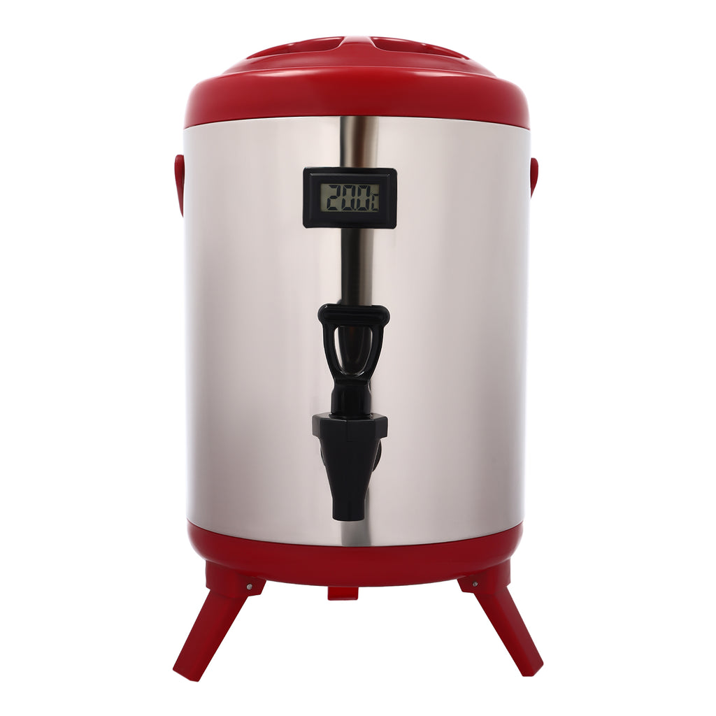 8L Stainless Steel Hot Beverage Dispenser with Thermometer Y63484