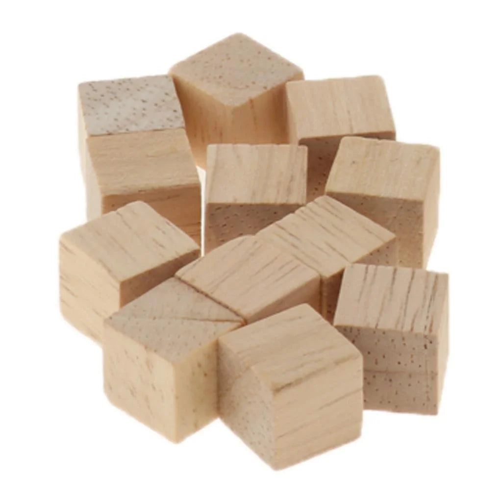 400pcs Natural Wooden Building Blocks Cubes Set X6767