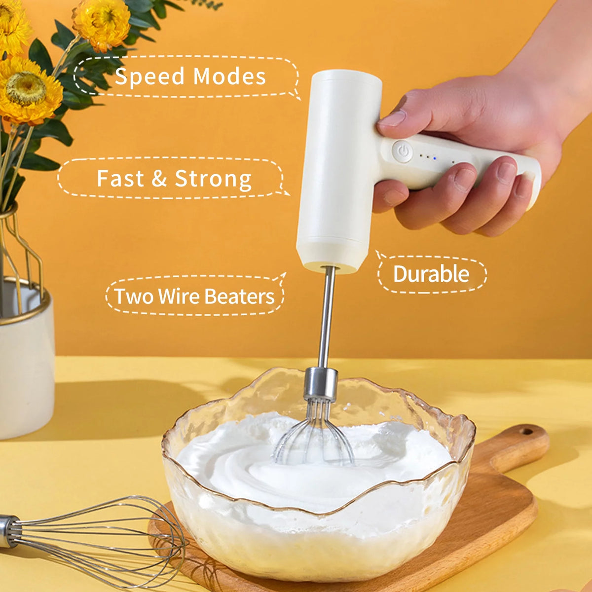 Electric Handheld Mixer with Egg Separator F2854