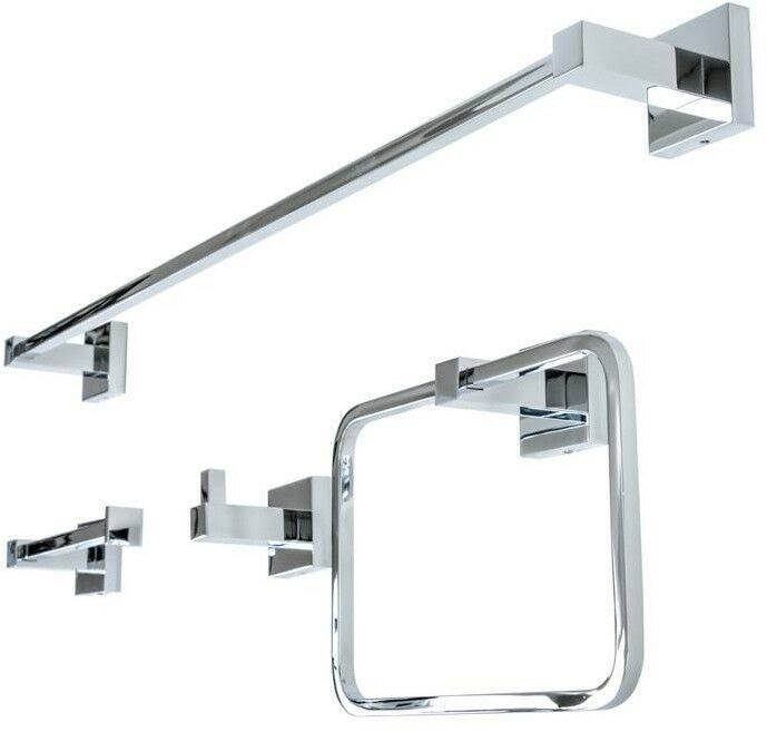 4-Piece Bathroom Accessory Set in Polished Chrome L1013
