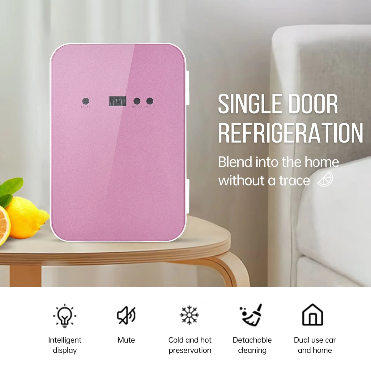 8 Liter Touchscreen Portable Thermoelectric Cooler and Warmer Fridge J6008