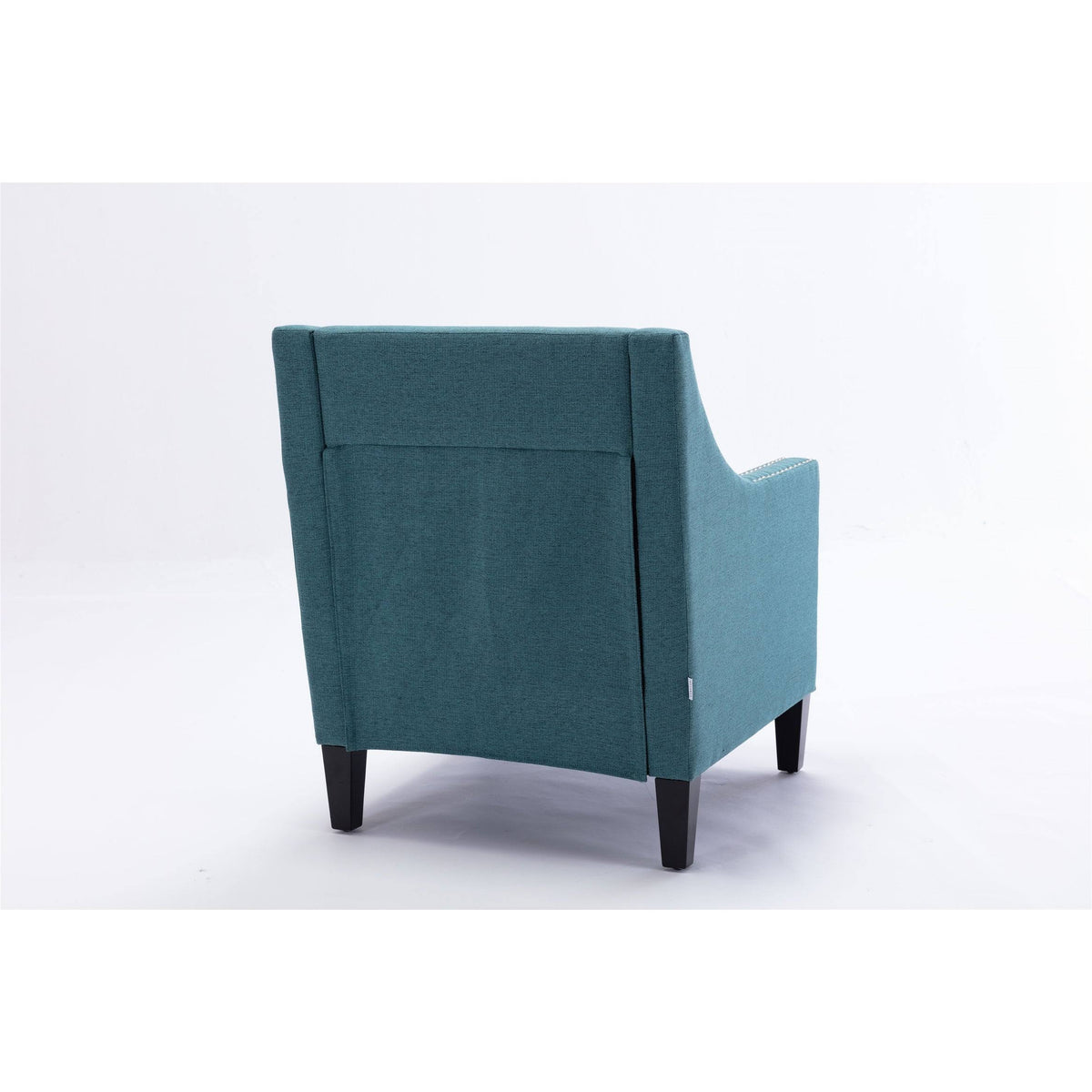 Orange Accent Armchair with Solid Wood Legs E517