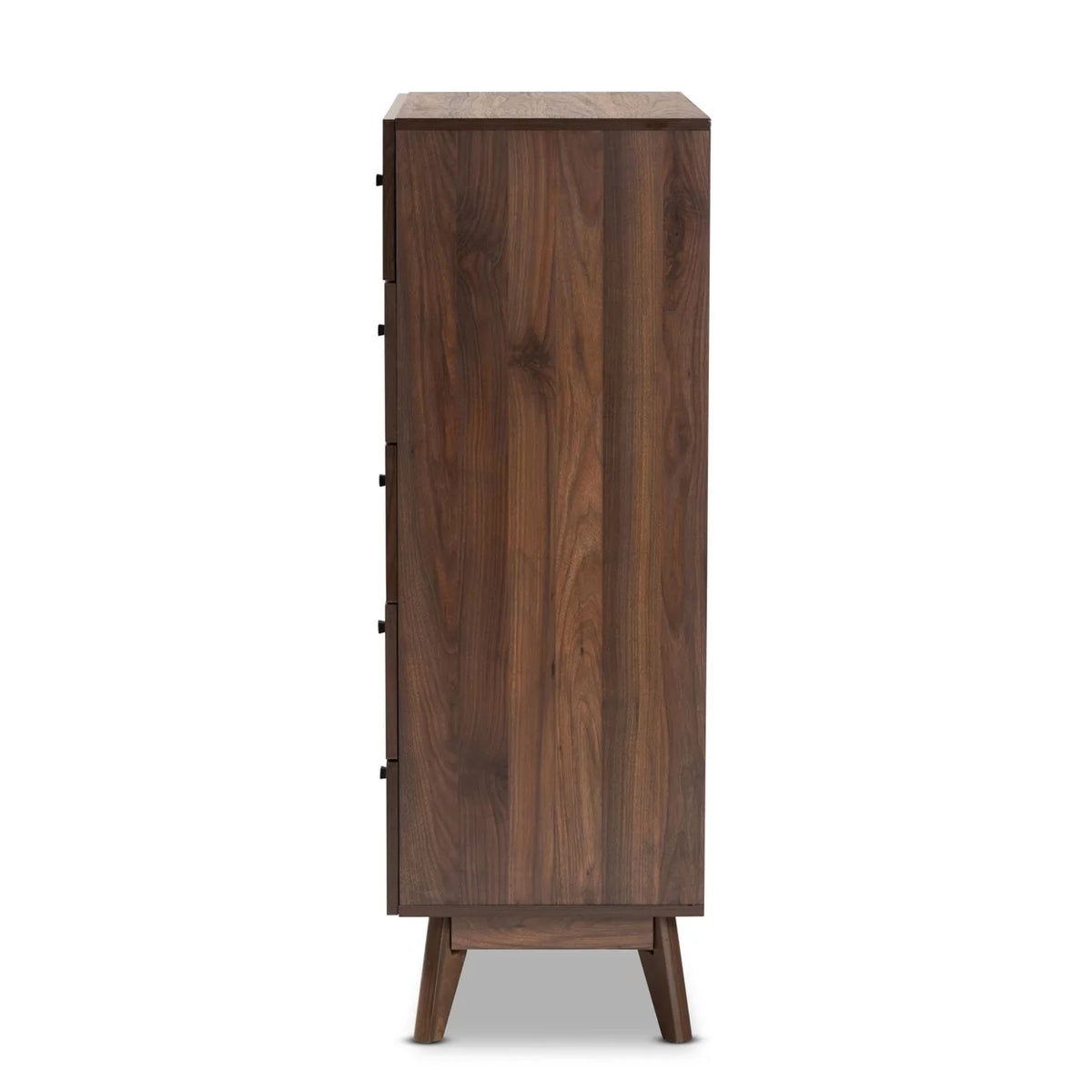 Walnut Brown Wood 5-Drawer Storage Chest H3365