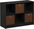 3x2 Bookcase Storage with Bins, Light Cherry/Ivory C61975