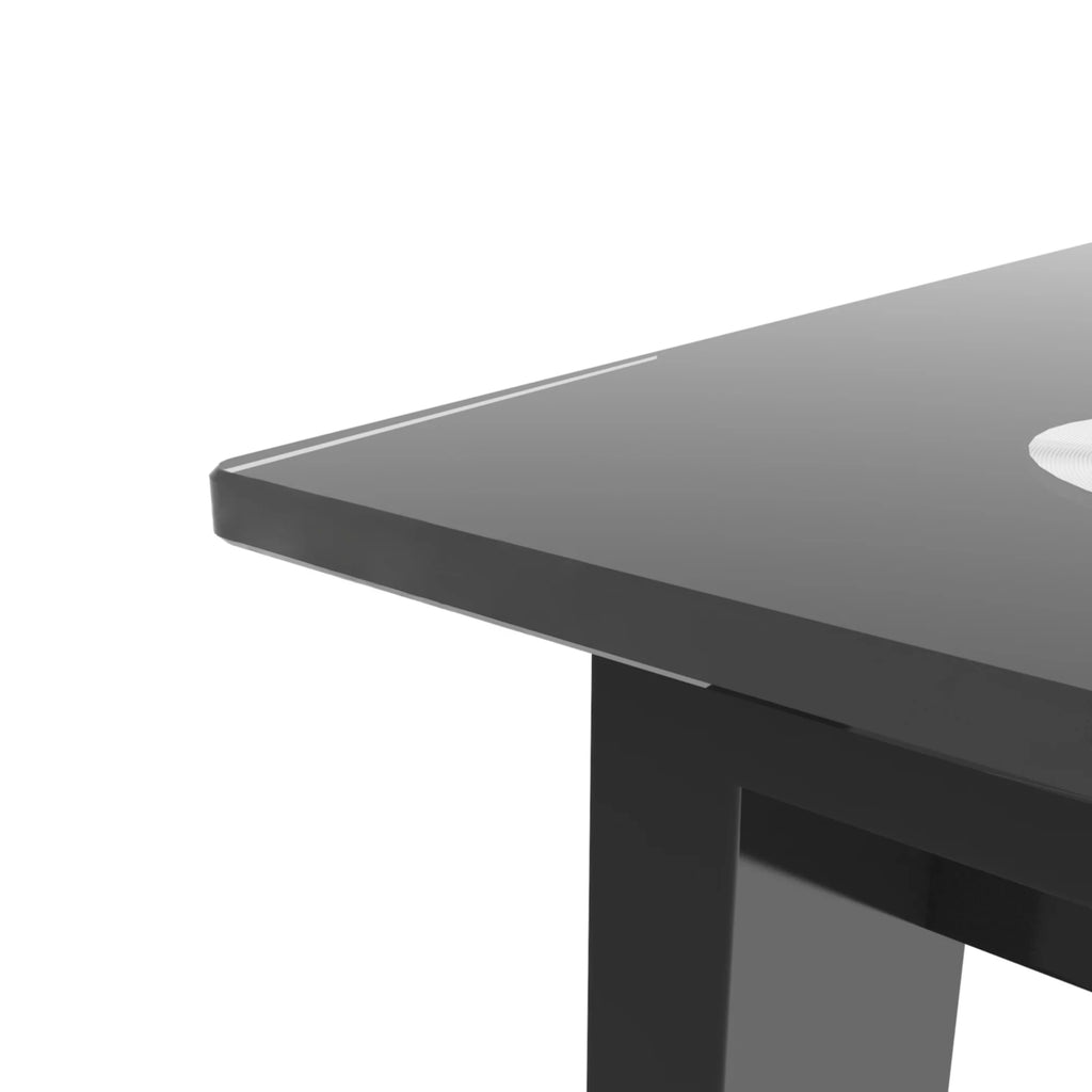 Black Tempered Glass Dining Table L431