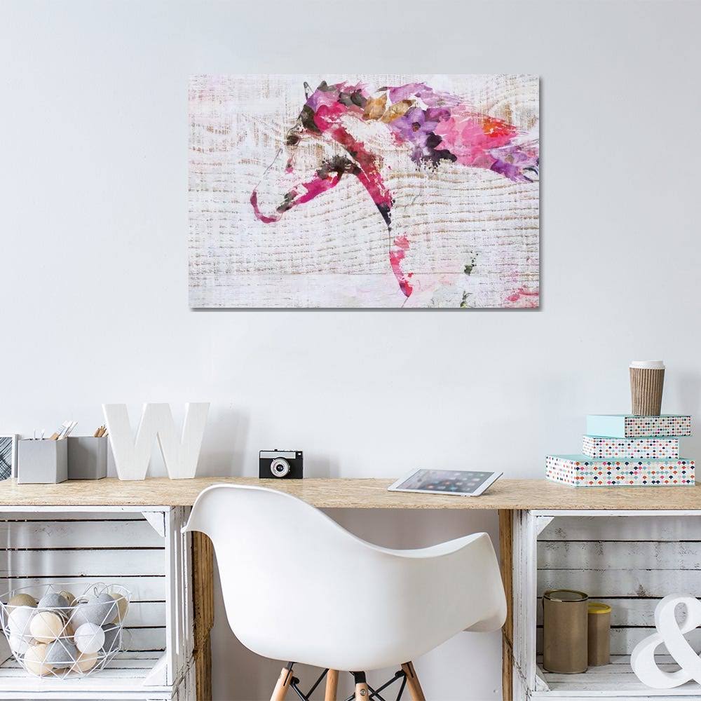 Running Boho Horse Print Canvas Art T99543