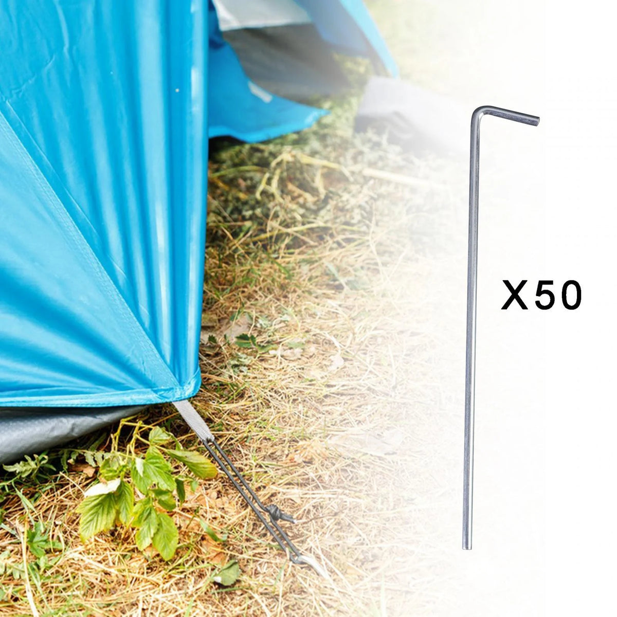 50 Pieces Aluminum Alloy Tent Stakes E266830