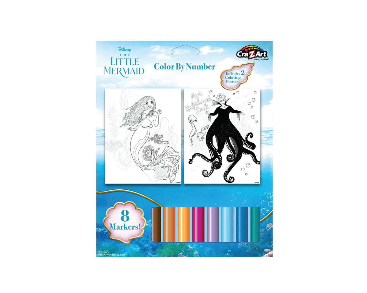 Disney Little Mermaid Color by Number Coloring Set U425249