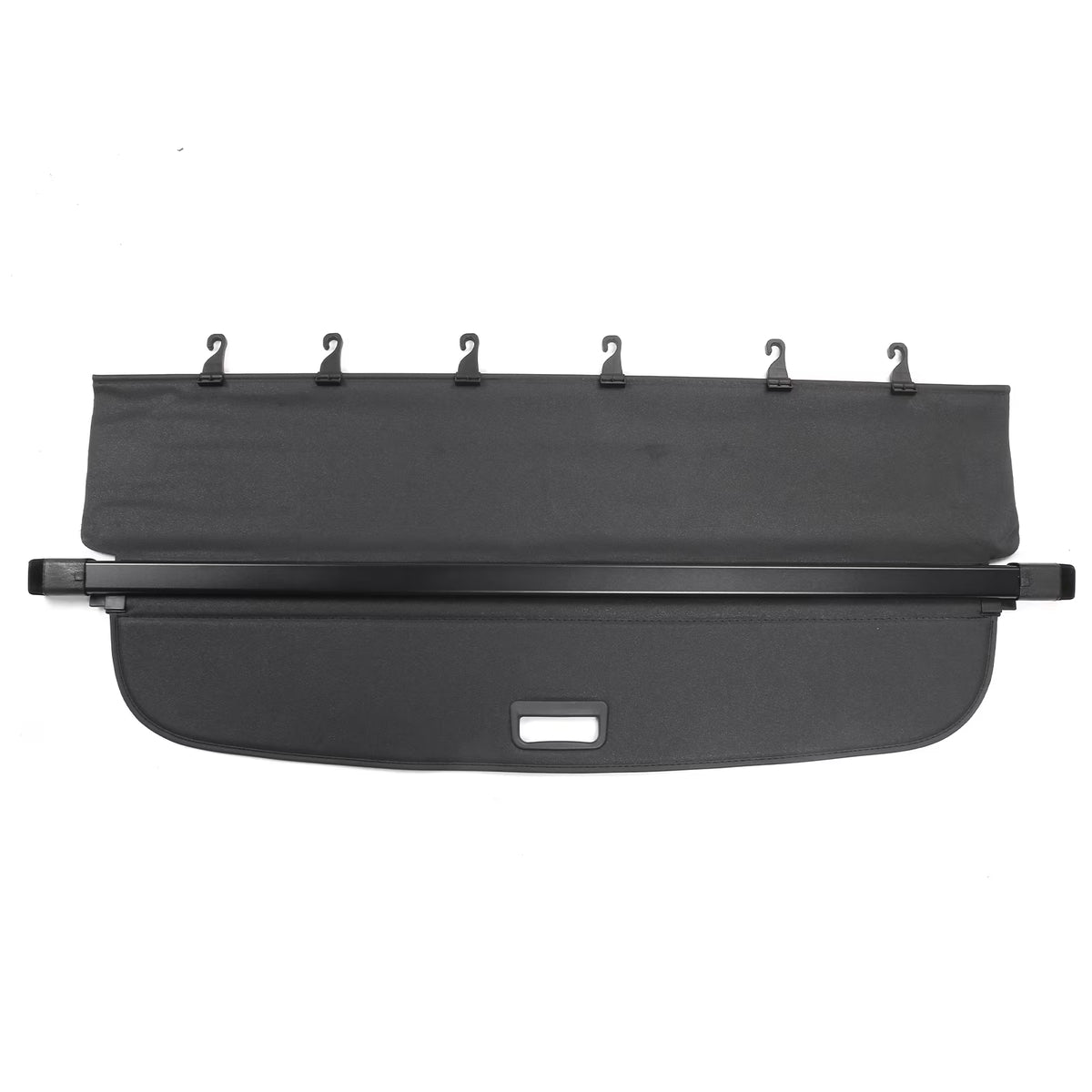 Black PVC & Aluminum Rod Retractable Cargo Cover B3184