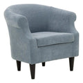 Light Blue Polyester Fabric Chair E6584