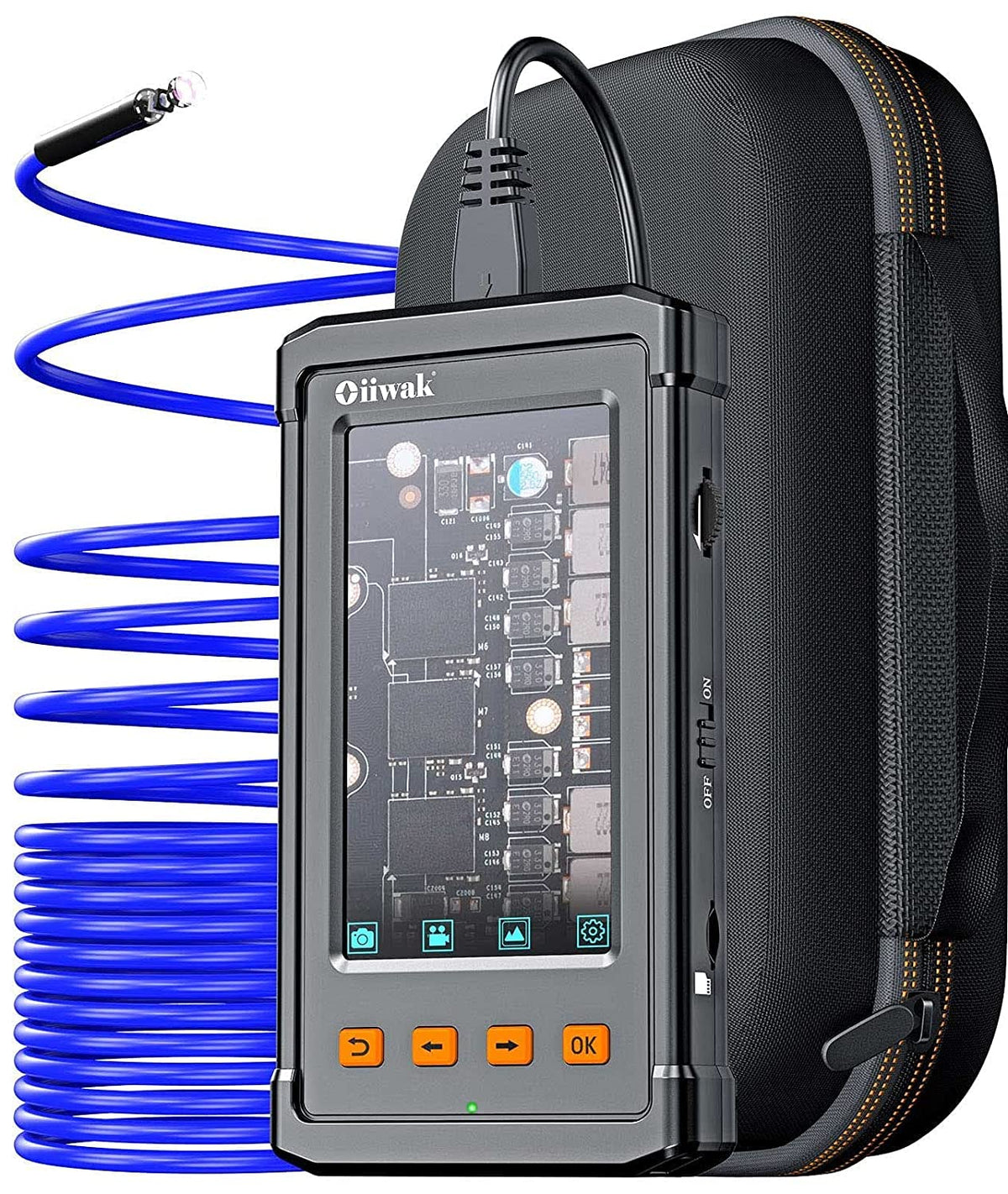 50FT 1080P HD 4.3inch LCD Screen Waterproof IP68 Endoscope Snake Camera with 6 LED Lights Z8306