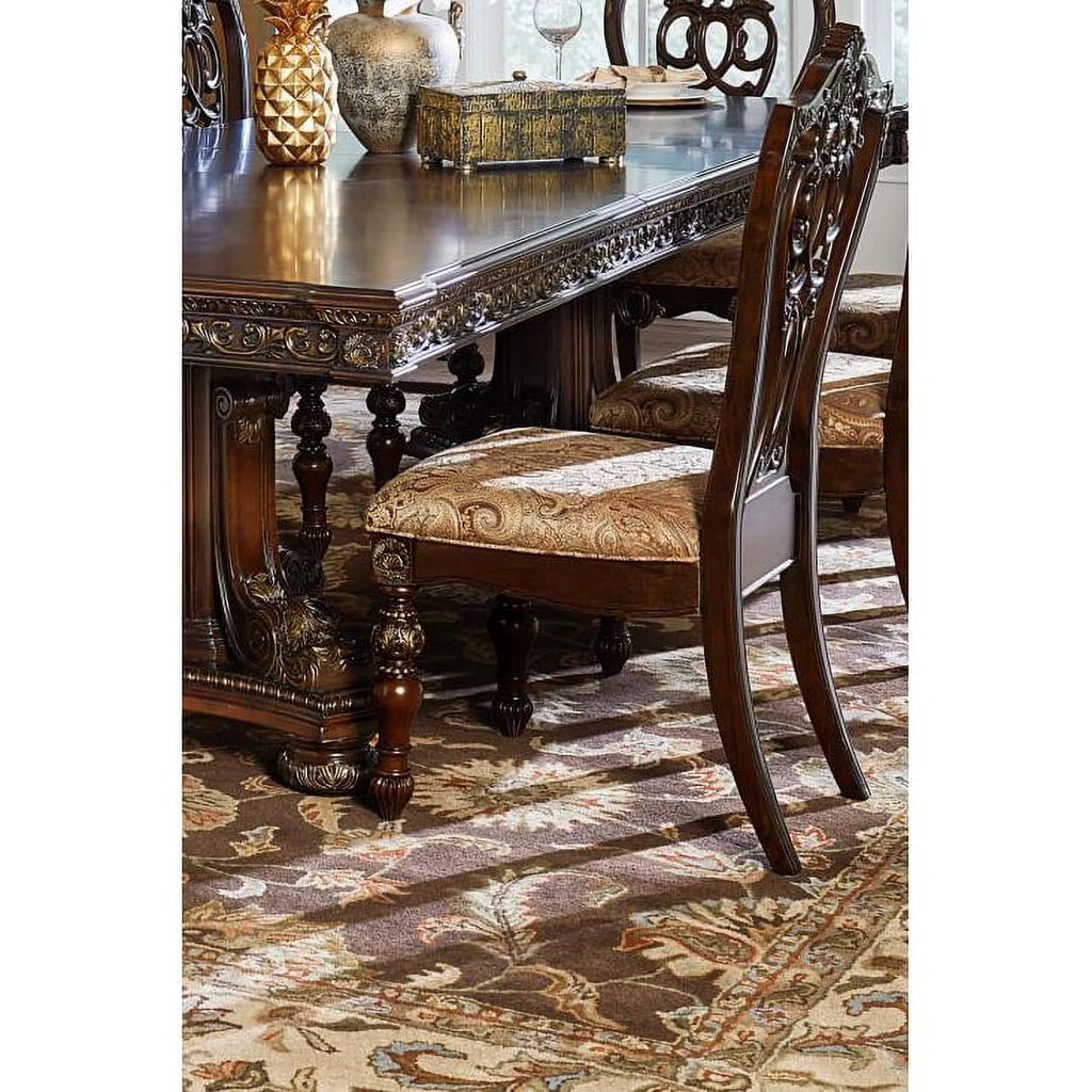 Fabric Upholstered Wooden Side Chair Set of 2 Z4757