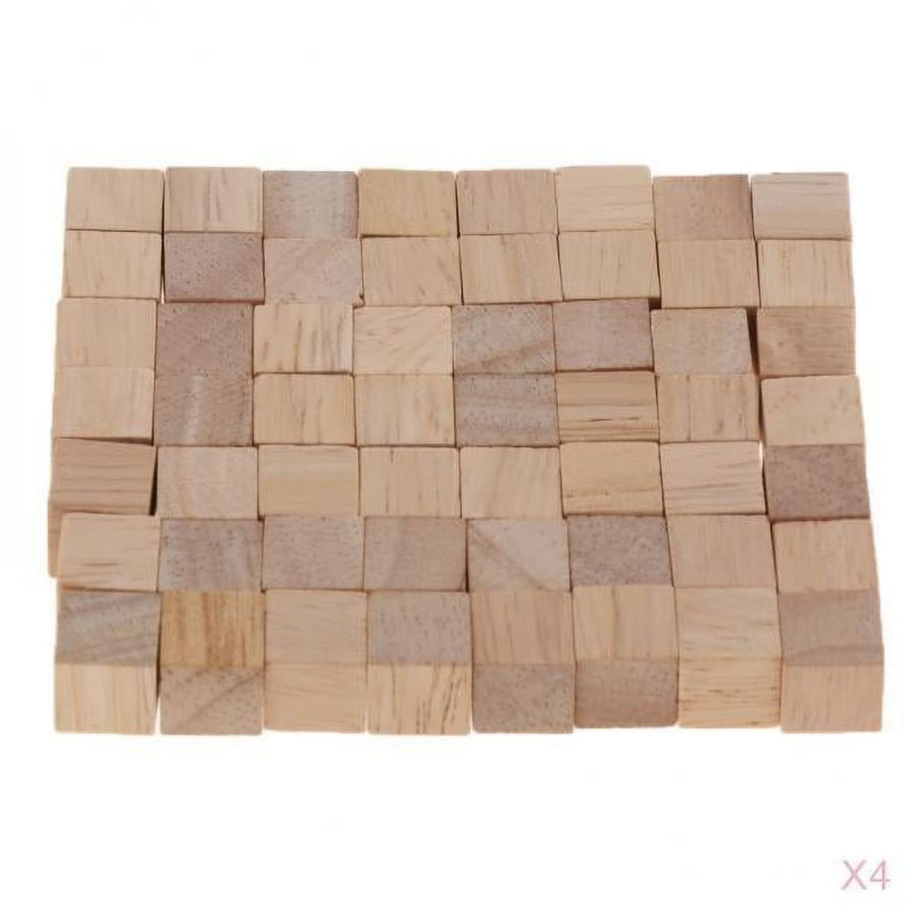 400pcs Natural Wooden Building Blocks Cubes Set X6767