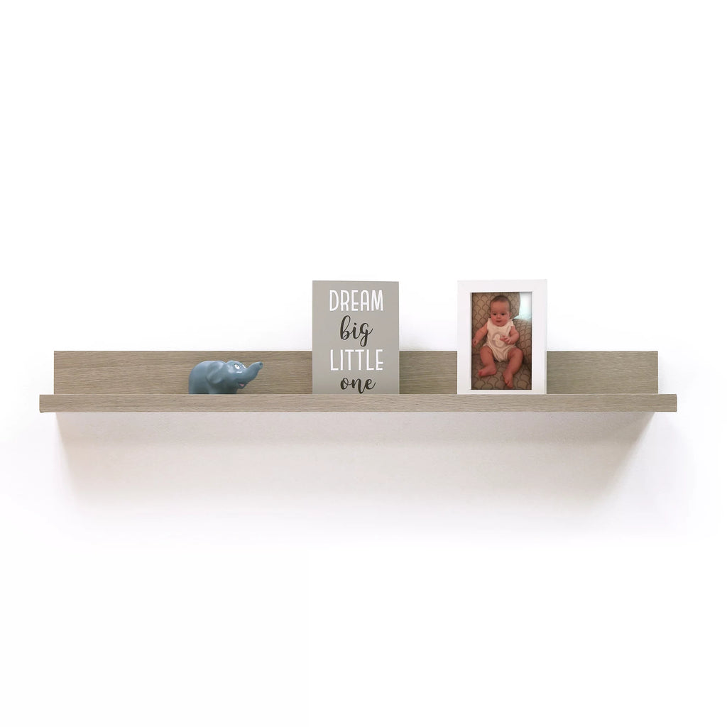 Rectangle Wood L-Shape Picture Ledge Wall Shelf W7325
