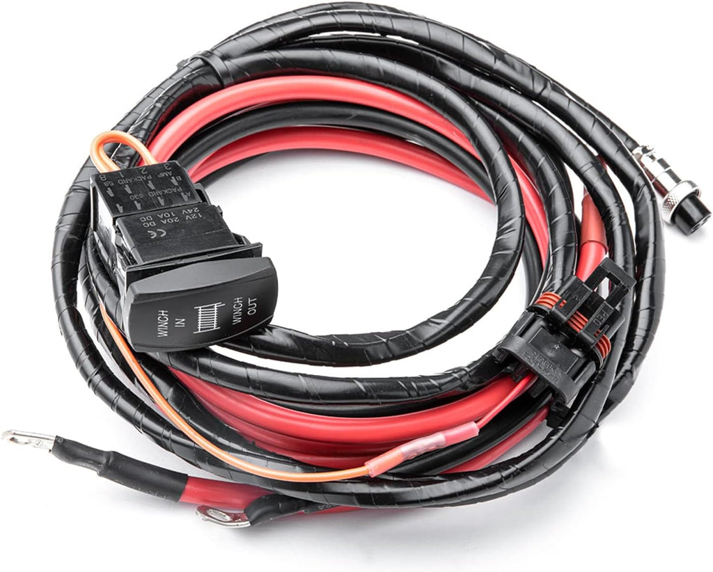 6000 lb. Ready-Fit Winch, 266.1 Gear Ratio, 50 Foot Remote, 3/16 Inch Steel, Permanent Magnet DC 12V, 1.9 HP Motor Y934480