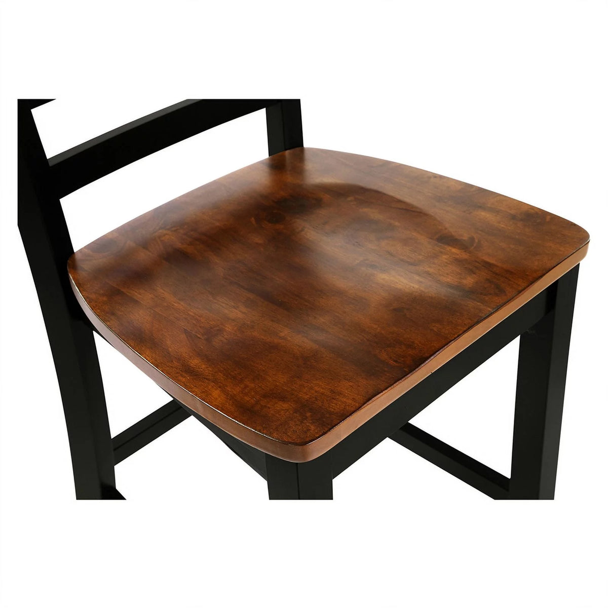 Black and Cherry Wood Dining Chair Set of 2 T7965