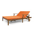 Double Chaise Lounge with Orange Cushions S320