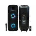 Dual 15 inch 5000W Powered Speaker with LED Light and Wireless Mic L168