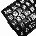 White Helvetica Letters Double Set Q409604