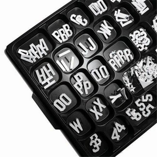 White Helvetica Letters Double Set Q409604